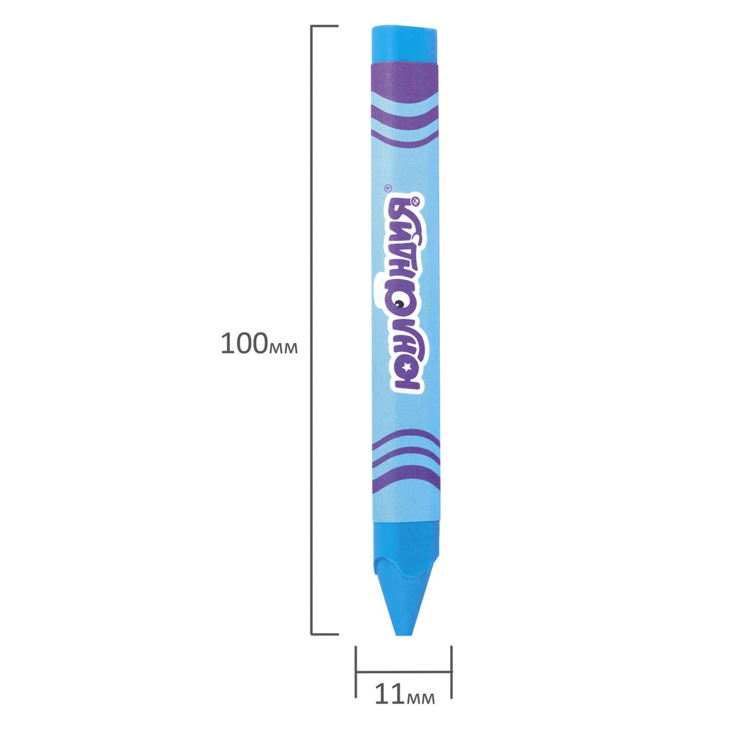 Восковые мелки Юнландия цветные карандаши для рисования набор 12 цветов утолщенные - фото 11