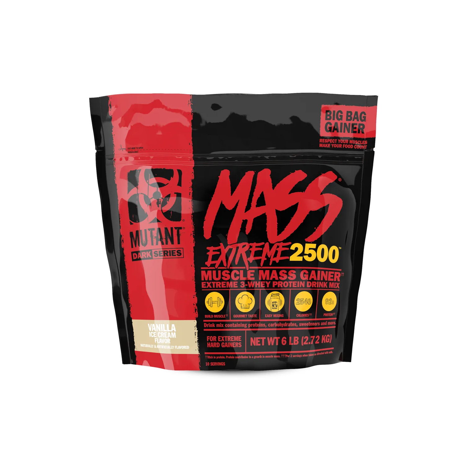 Гейнер MUTANT Mass XXXTREME 2500 со вкусом Ванильное мороженое 2270 гр - фото 1