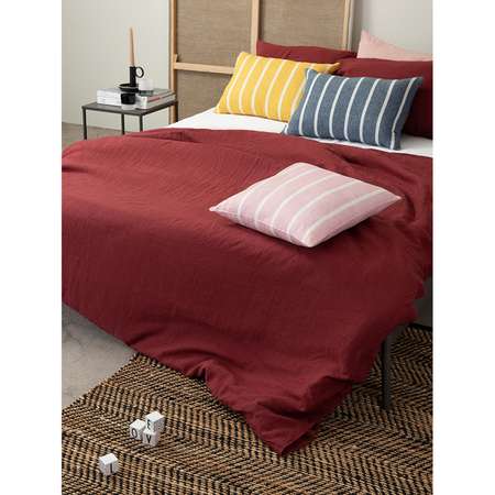 Чехол на подушку Tkano декоративный в полоску цвета пыльной розы 45х45 см