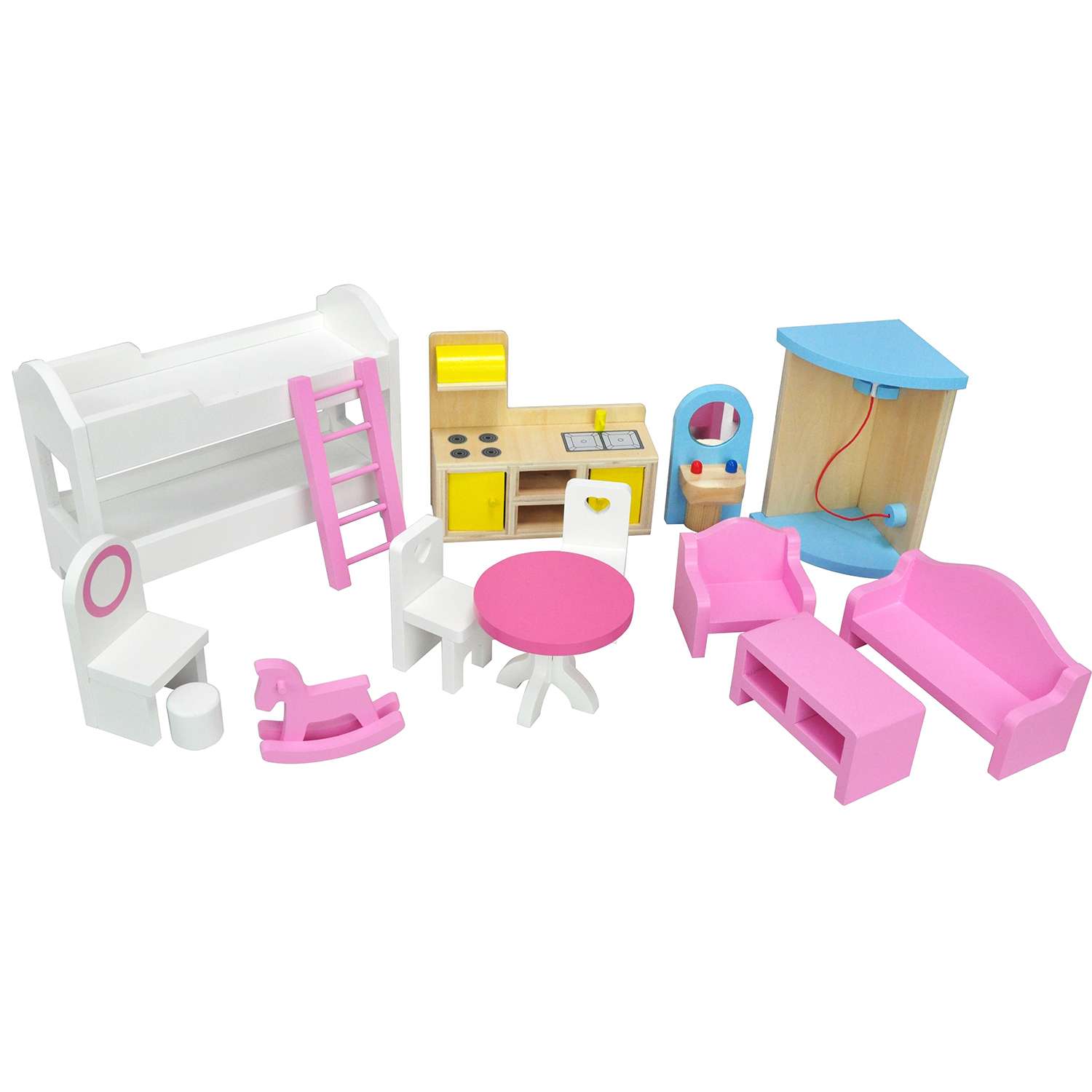 Дом для кукол Ocie с комплектом мебели OC-DH-001 90 см OC-DH-001 - фото 9