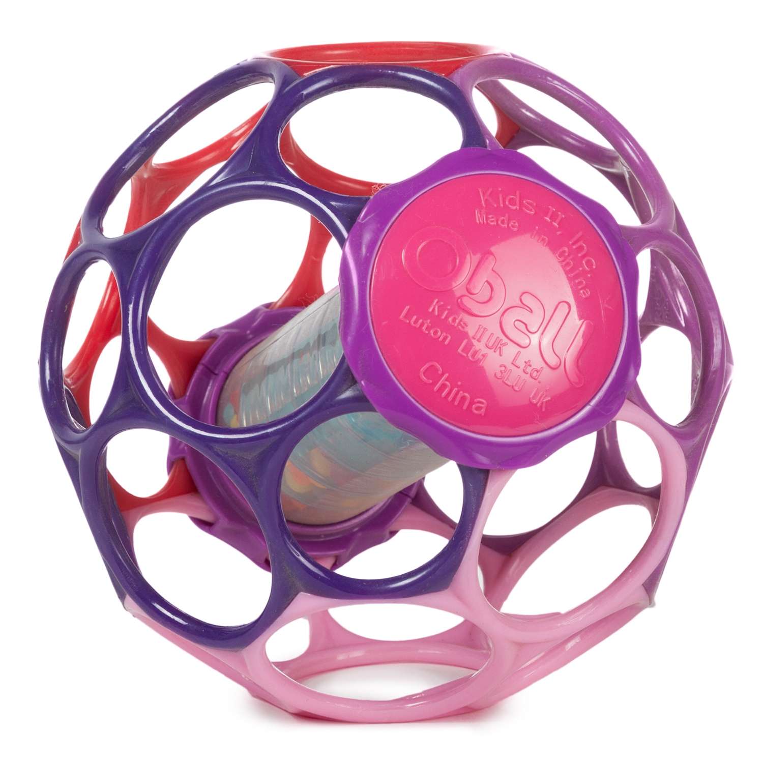 Мячик с погремушкой Oball розовый - фото 2