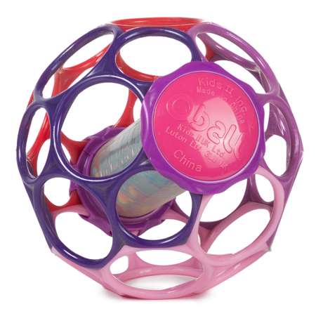 Мячик с погремушкой Oball розовый