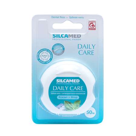 Зубная нить SILCAMED professional Pharm Daily care 50м