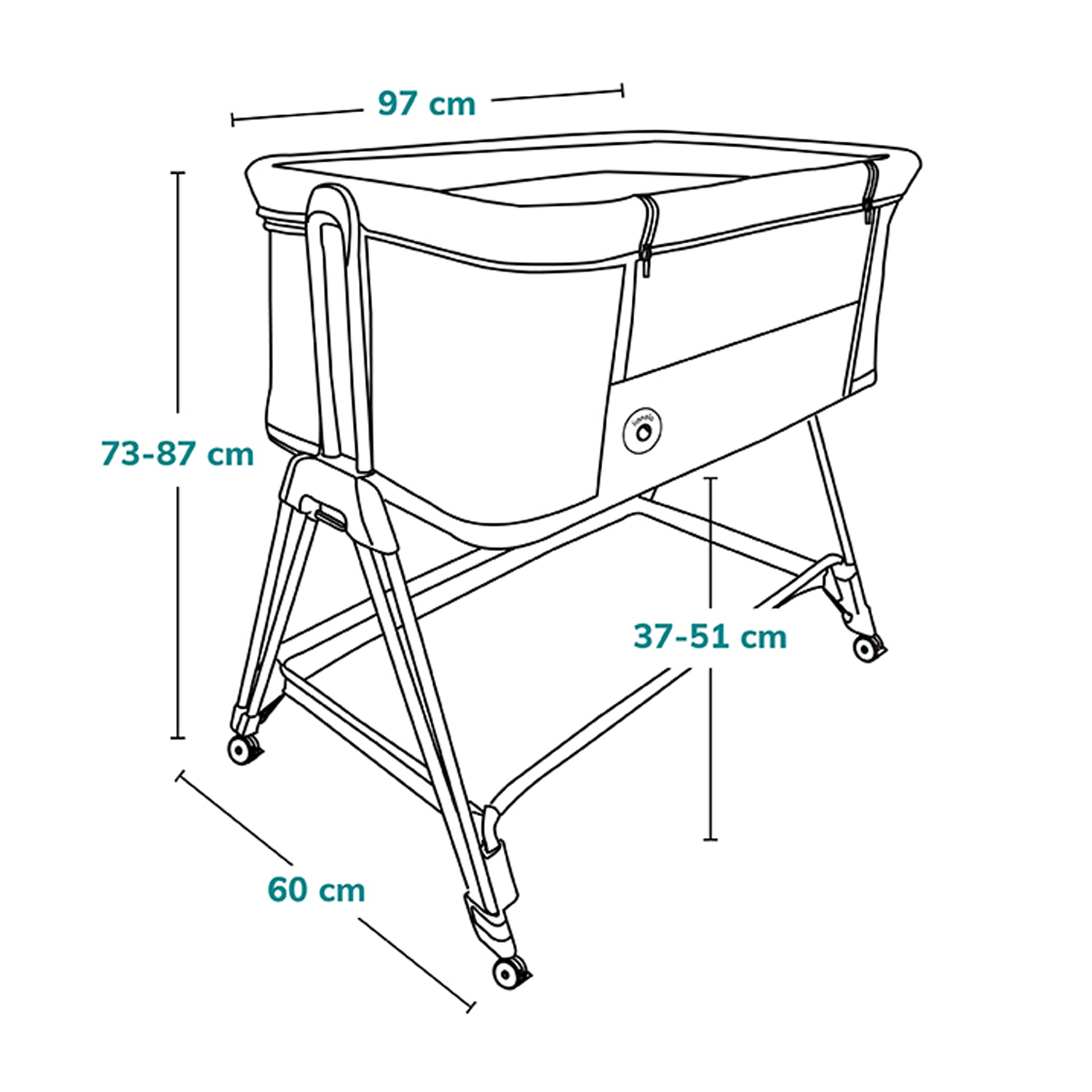 Колыбель Lionelo Luna Grey Concrete - фото 18