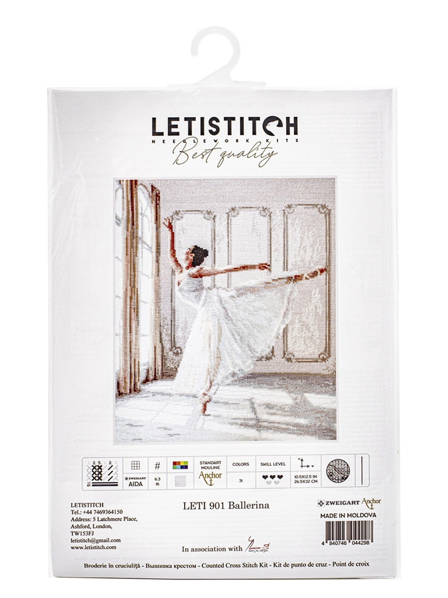 Набор для вышивания Letistitch крестом Leti901 Балерина 26.5х32 см - фото 10
