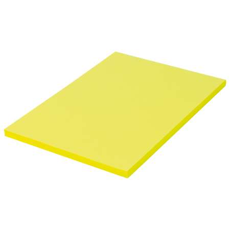 Цветная бумага Brauberg для принтера и школы А4 набор 100 листов желтая