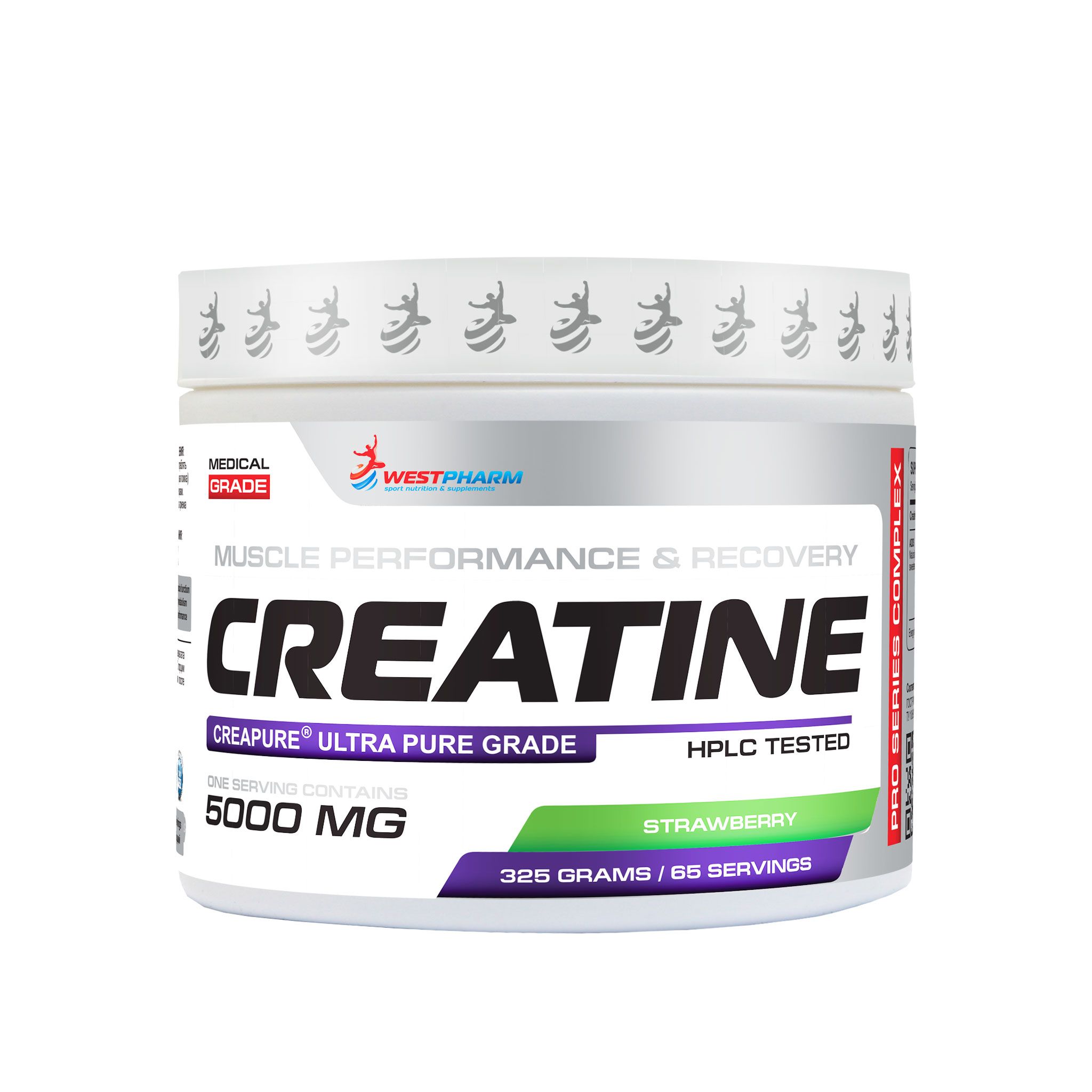 Креатин WESTPHARM Creatine Креатин порошок со вкусом Клубники 325 гр 65 порций - фото 1