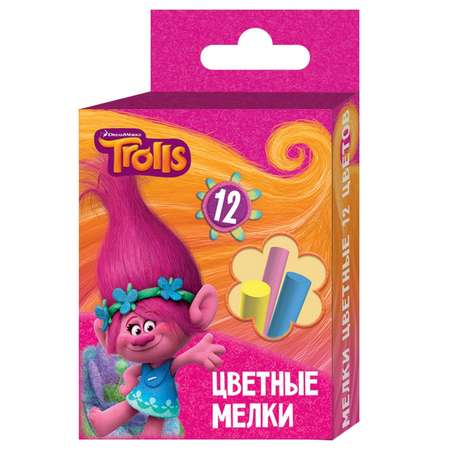 Мелки Trolls цветные TROLLS 12 цветов