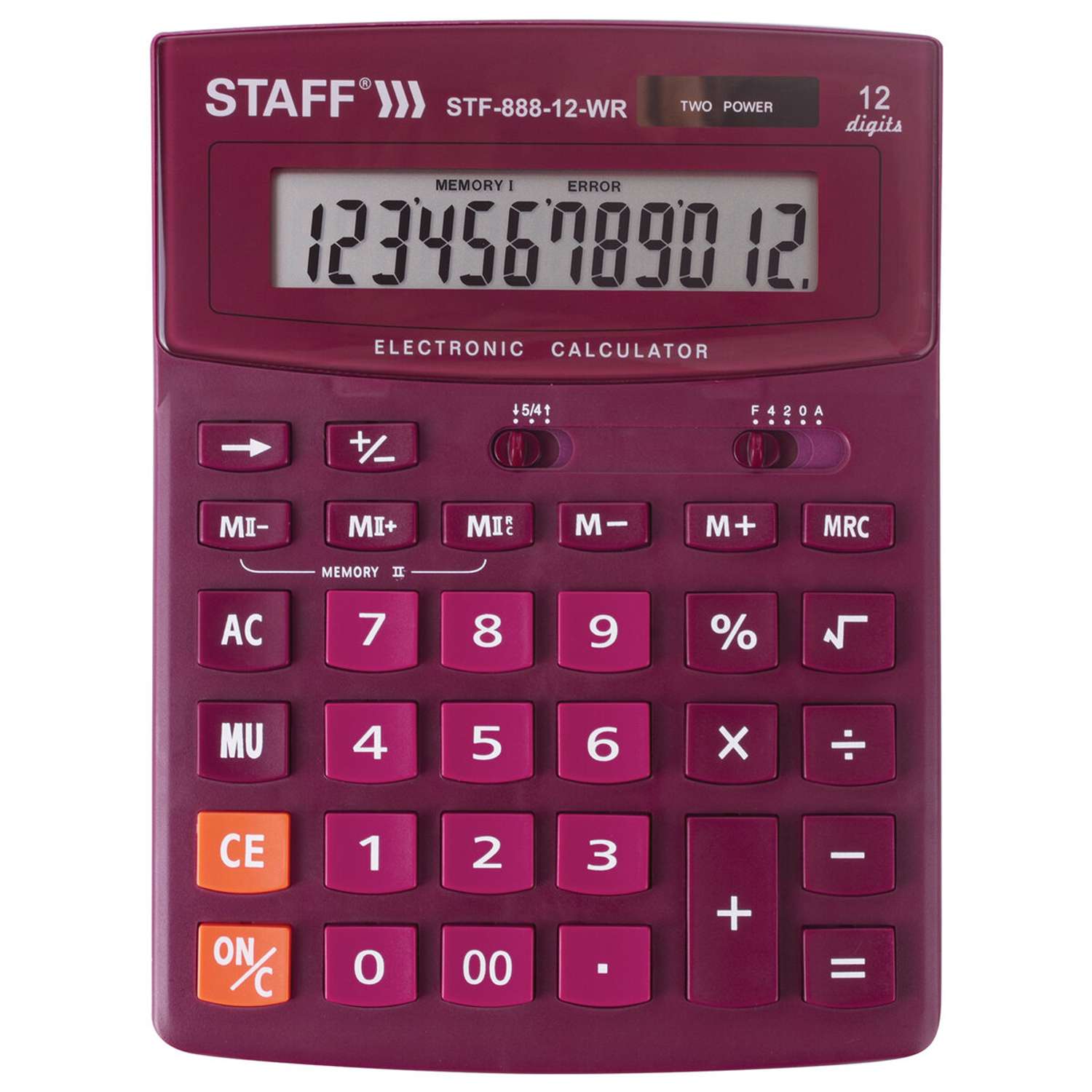 Калькулятор настольный Staff электронный 12 разрядов - фото 1