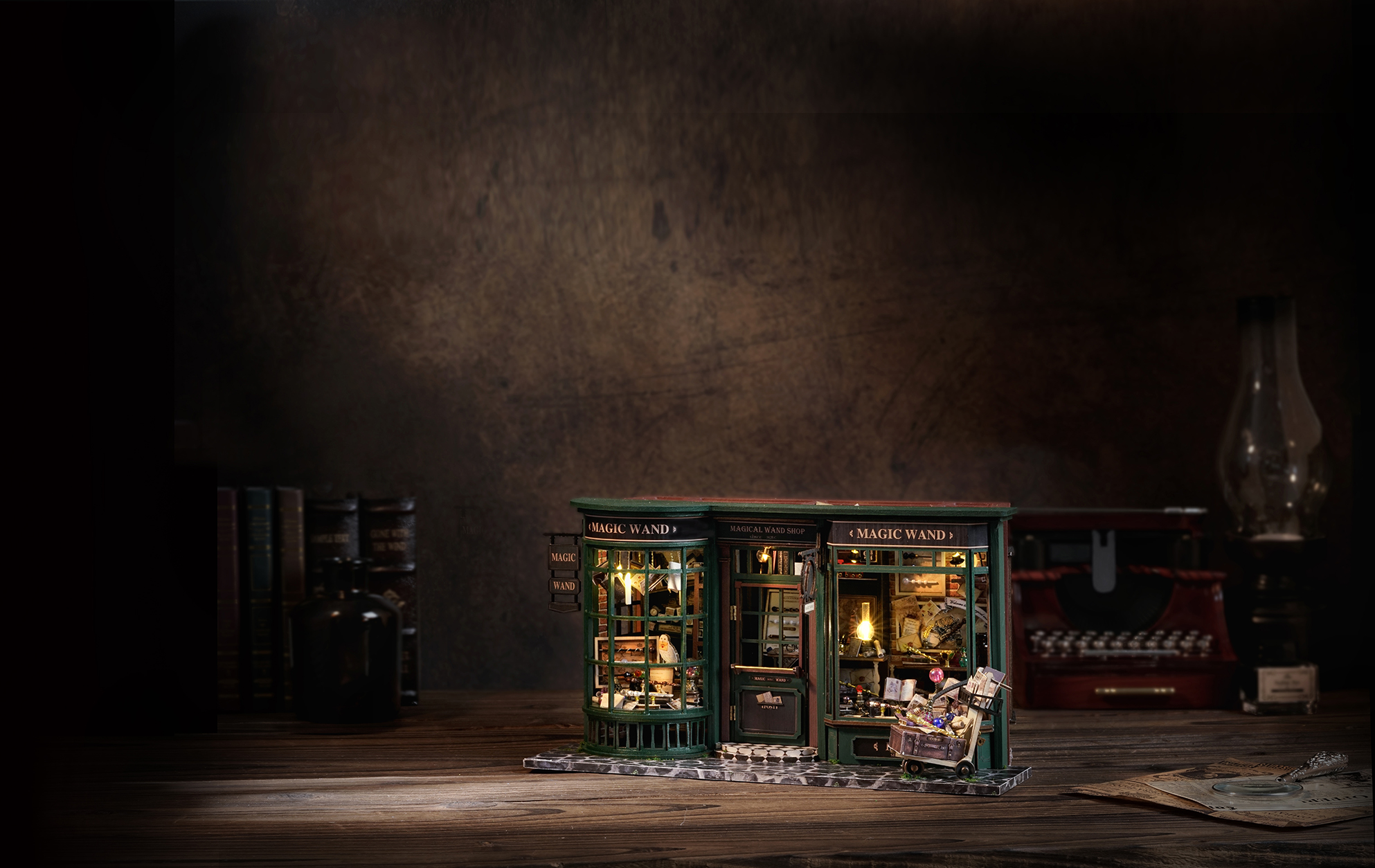 Румбокс Yarvita Музыкальный интерьерный конструктор миниатюра Магазин волшебных палочек DIY House - фото 4