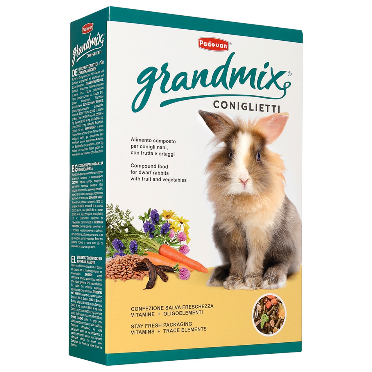 Корм для кроликов PADOVAN Grandmix комплексный основной 0.85кг - фото 1