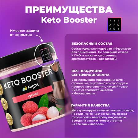 Жиросжигатель для похудения FIT AND JOY Keto-booster Личи Ночь