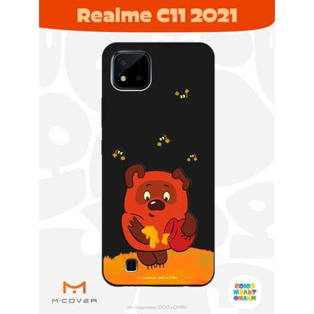 Силиконовый чехол Mcover для смартфона Realme C11 (2021) Союзмультфильм Медвежонок и мед