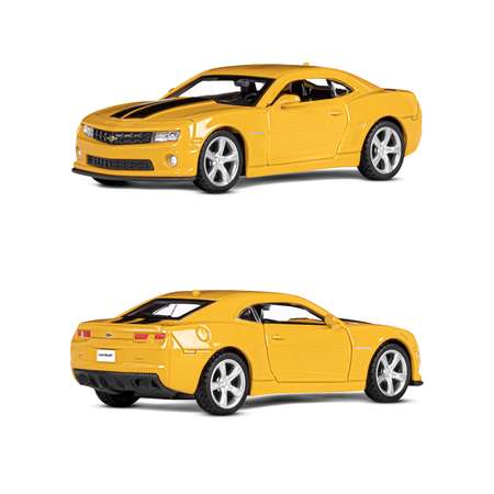 Машинка металлическая АВТОпанорама игрушка детская Chevrolet Camaro SS 1:43 желтый
