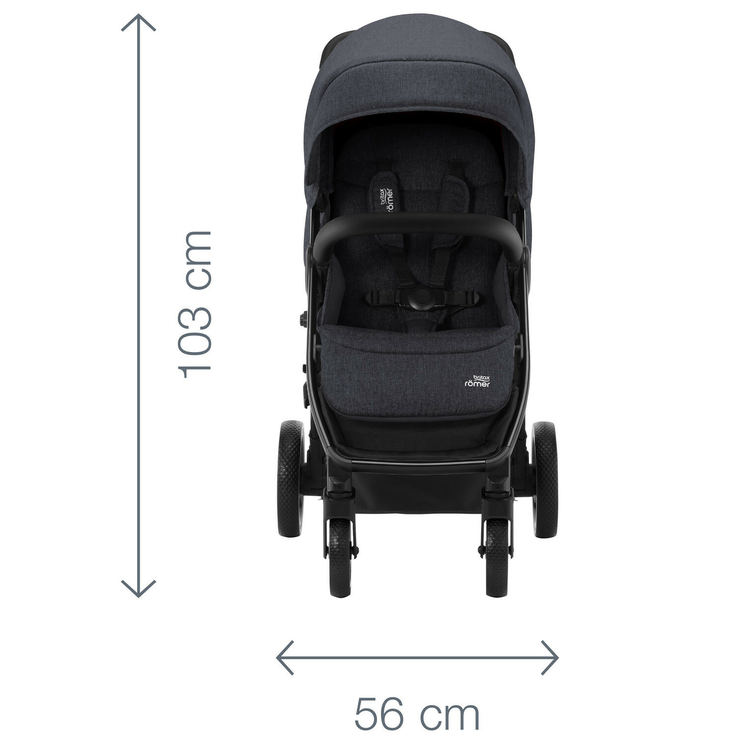 Коляска Britax Roemer B-Agile R Black Shadow-Brown - фото 11