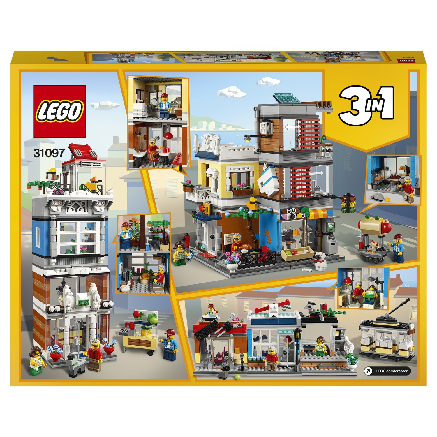 Lego creator 3 in 1 townhouse pet shop & café sale