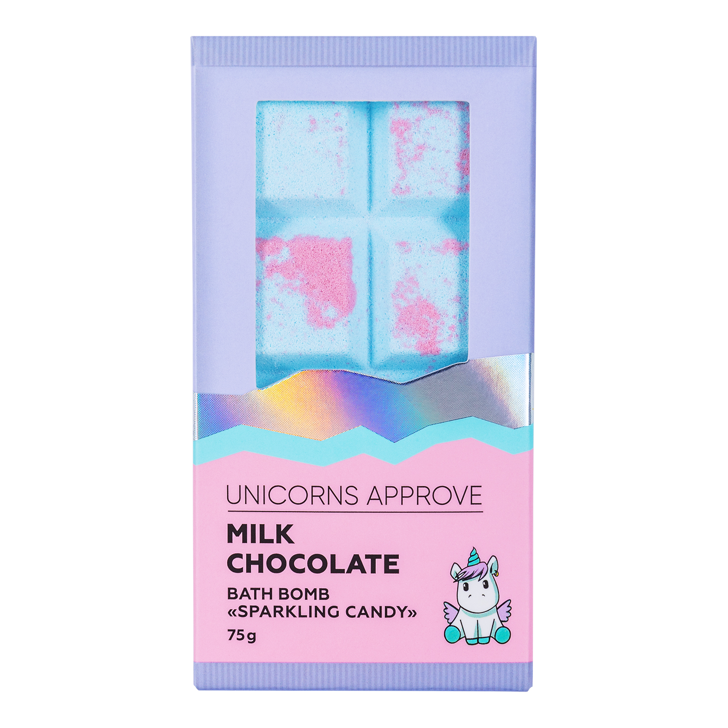 Бомбочка для ванны Unicorns Approve Sparkling candy 75г LTA023051 - фото 1