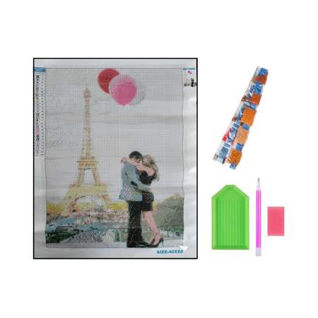 Алмазная мозаика Seichi Влюблённые в Париже 40х50 см