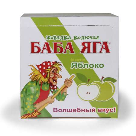 Жевательная конфета Сладкая сказка Баба Яга яблоко 11 г х 48 шт