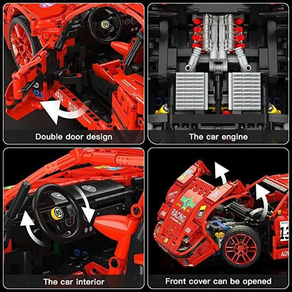 Конструктор Mould King Набор электрики и моторизации 13095D для апгрейда набора 13095 Ferrari F40 - фото 4