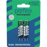 Аккумуляторные батарейки Perfeo пальчиковые AA1800/2BL