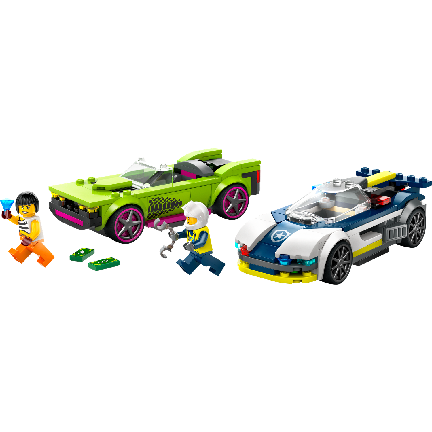 Конструктор LEGO City Погоня на полицейской машине и Маслкаре 60415 - фото 2