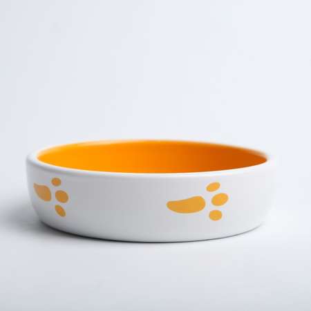 Миска Пижон керамическая «Морковка» 200 мл 12x3 cм оранжевая