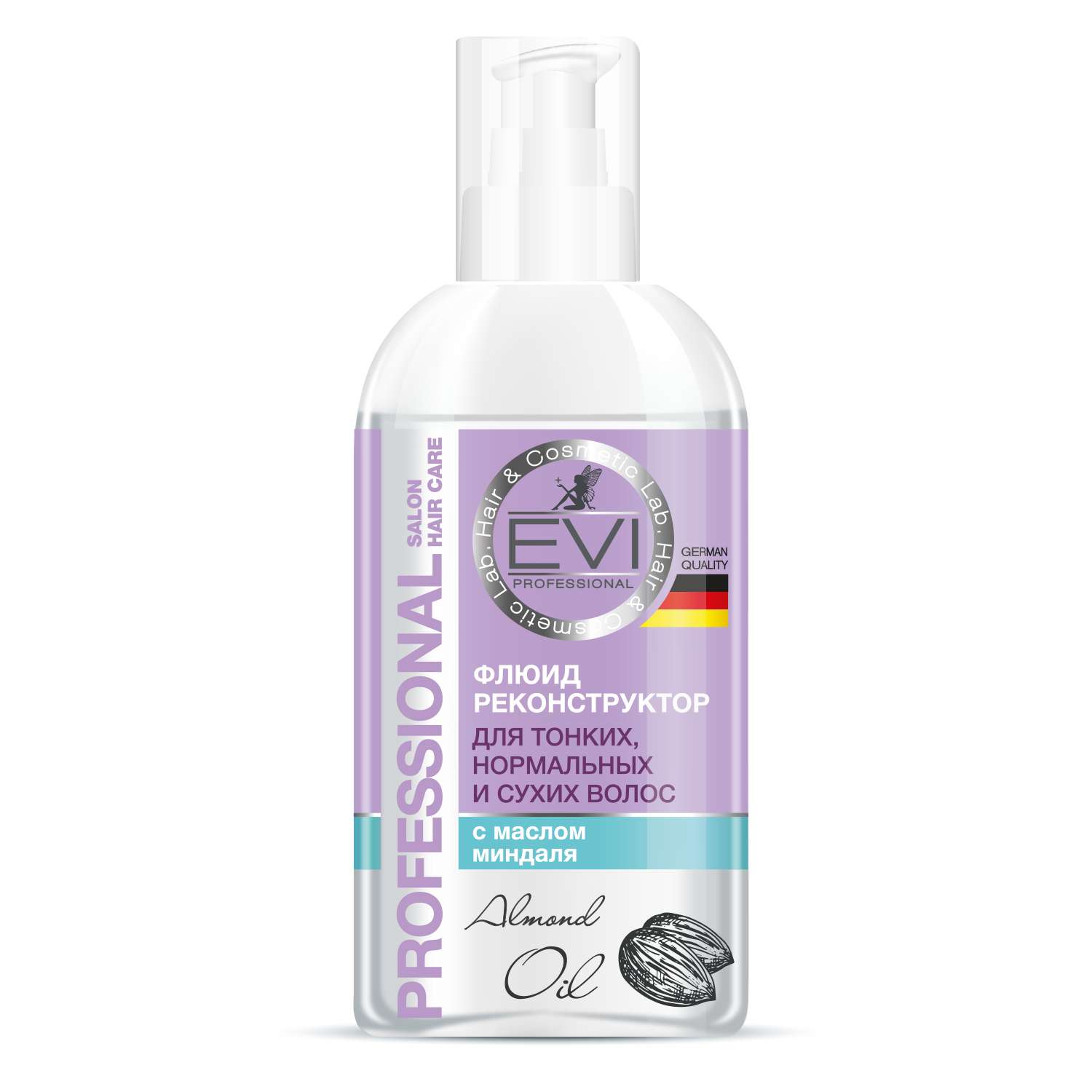 Флюид реконструктор Evi Professional с маслом миндаля для тонких нормальных и сухих волос - фото 1