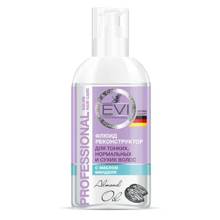 Флюид реконструктор Evi Professional с маслом миндаля для тонких нормальных и сухих волос