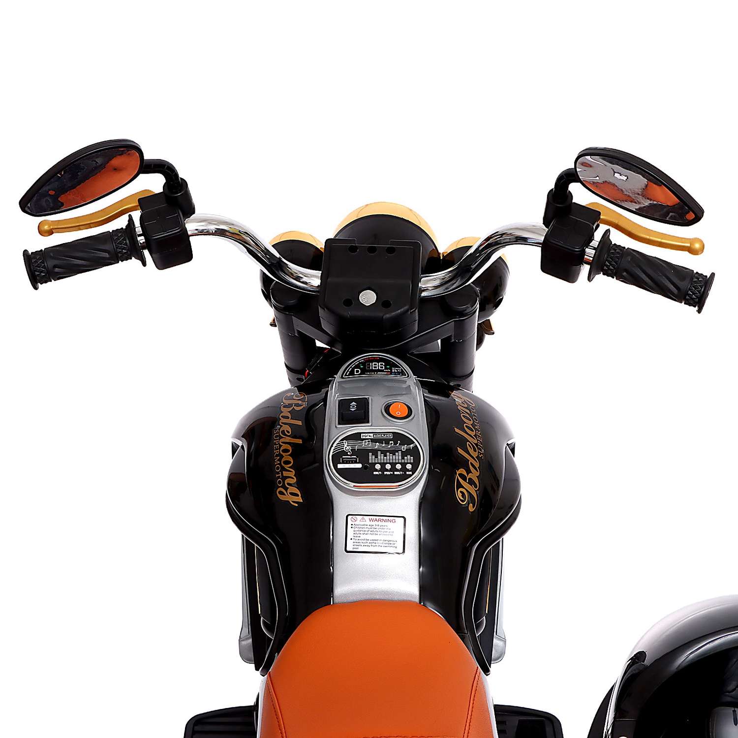 Электромобиль Sima-Land «Мотоцикл Чоппер» с коляской EVA цвет чёрный - фото 9
