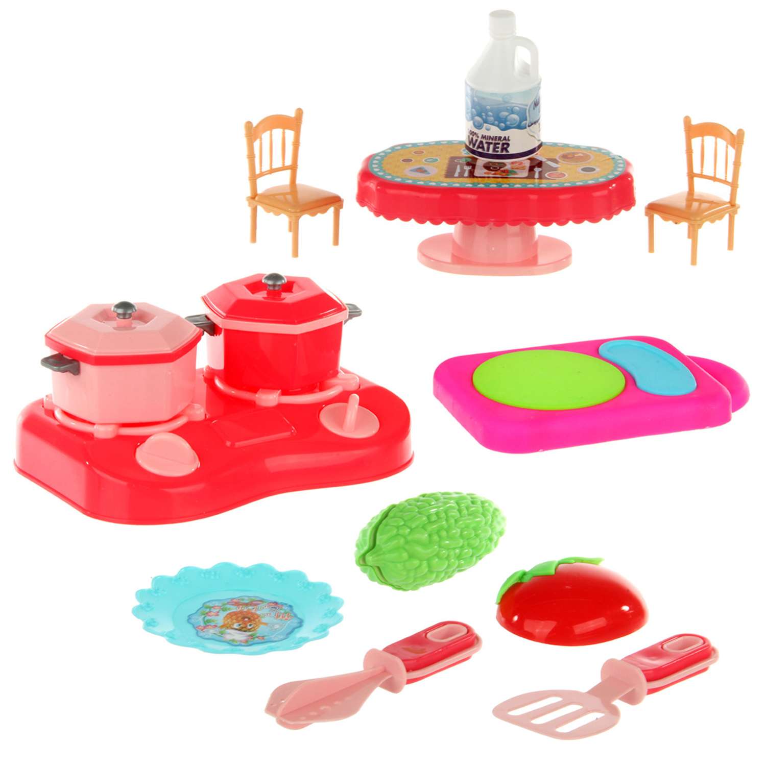 Детская посуда игрушечная Veld Co с плитой и продуктами - фото 1
