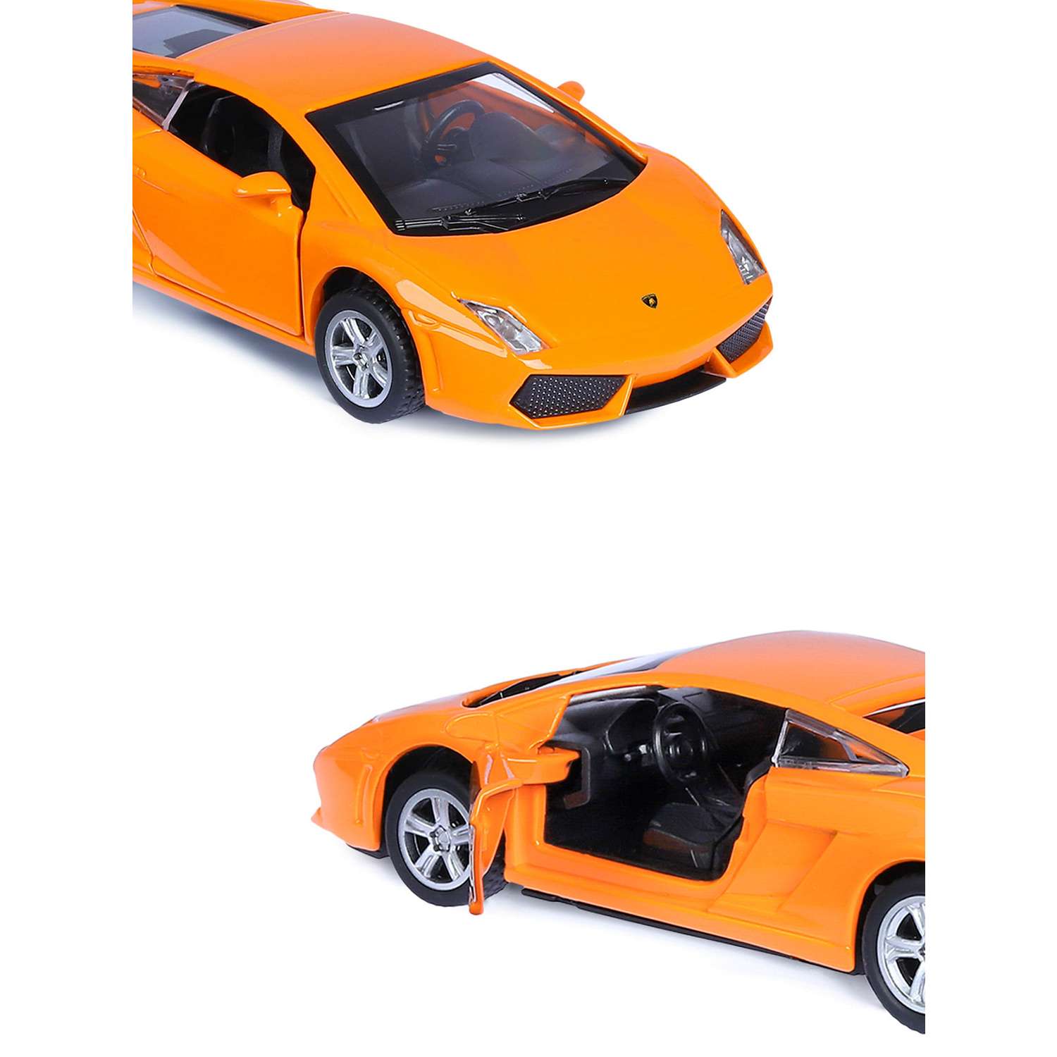 Машинка металлическая АВТОпанорама 1:43 Lamborghini Gallardo LP560-4 оранжевый инерционная JB1251217 - фото 7