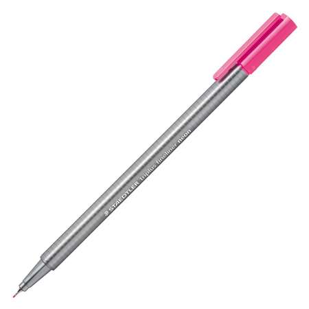 Ручка капиллярная Staedtler Triplus трехгранная Розовая неон