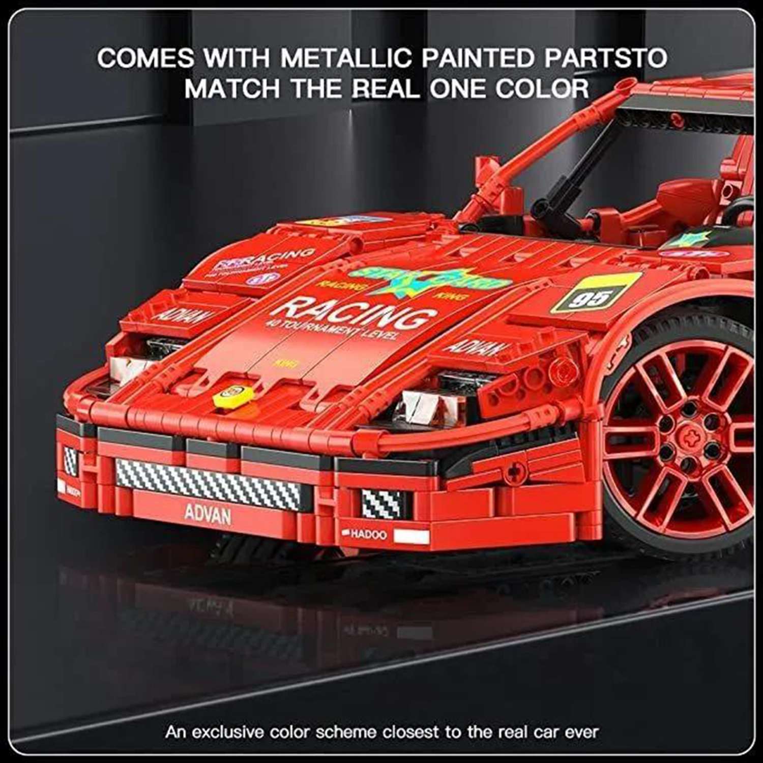 Конструктор Mould King Ferrari F40 LM 1:10 статическая версия без моторизации 2688 д - фото 6