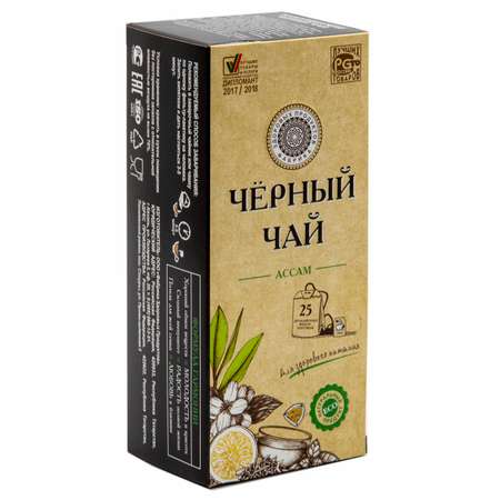 Чай Фабрика Здоровых Продуктов Ассам черный 1.5г*25пакетиков