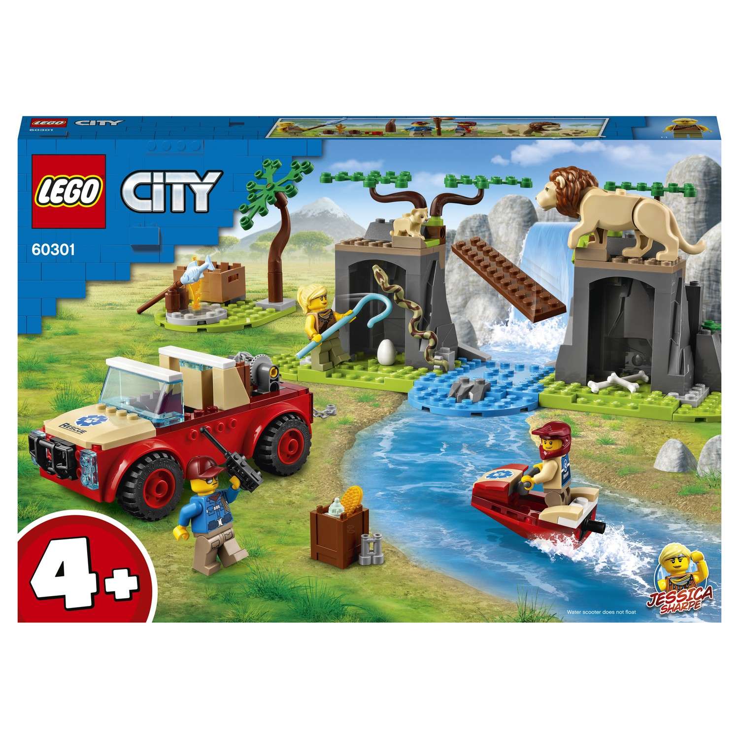 Конструктор LEGO City Wildlife Спасательный внедорожник для зверей 60301 - фото 2