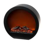 Светодиодный камин NEON-NIGHT «Лаунж» с эффектом живого огня черный