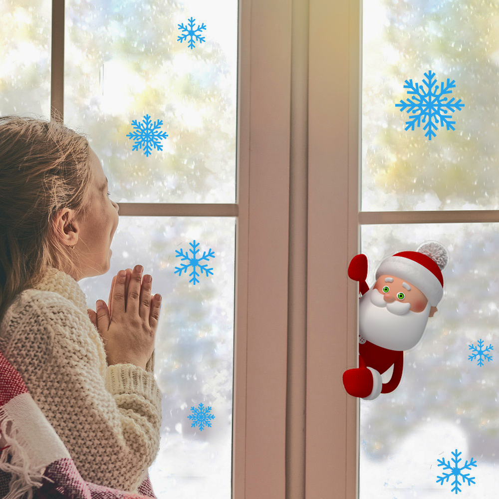 Новогодние наклейки на окна Люми-Зуми Дед Мороз Снеговик Снежинки - фото 4