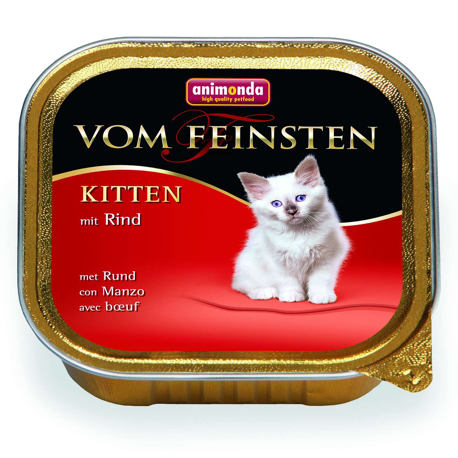 Корм влажный для котят ANIMONDA 100г Vom Feinsten Kitten с говядиной пауч - фото 1