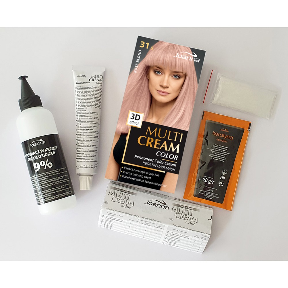 Краска для волос JOANNA Multi cream 3d розовый блонд (тон 31.5) - фото 5