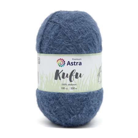 Пряжа для вязания Astra Premium киви фантазийная с выраженным ворсом киви нейлон 100 гр 200 м 05 джинсовый 3 мотка