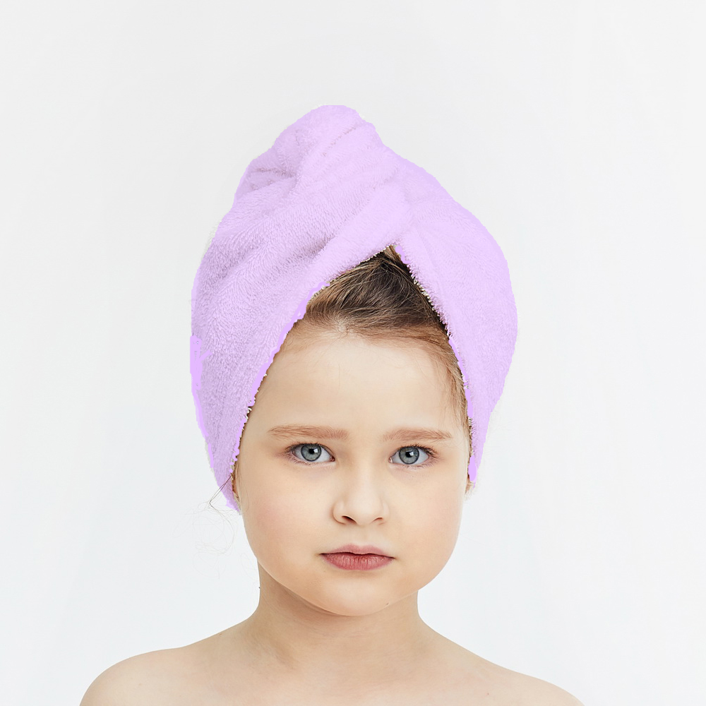 Чалма Forsalon детская махровая для сушки волос сиреневая - фото 1