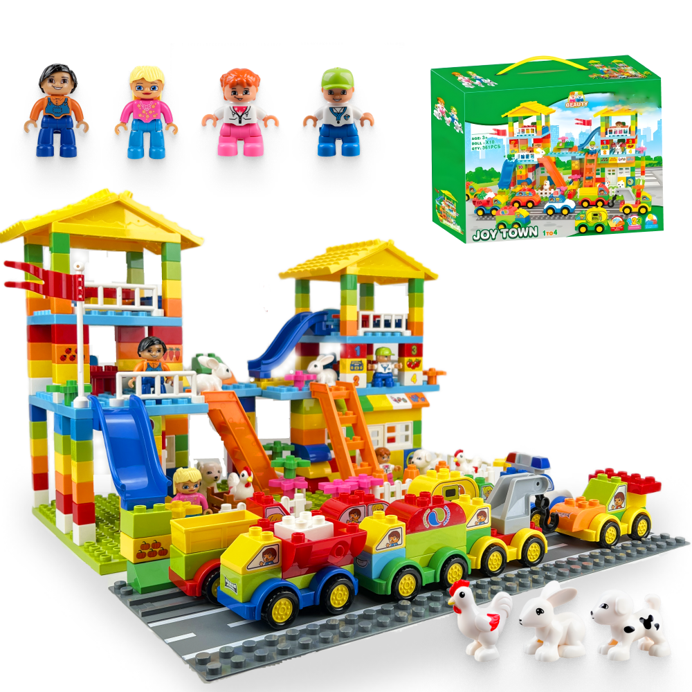 Игрушка LX Конструктор Duplo Городская суета 361 деталь - фото 1