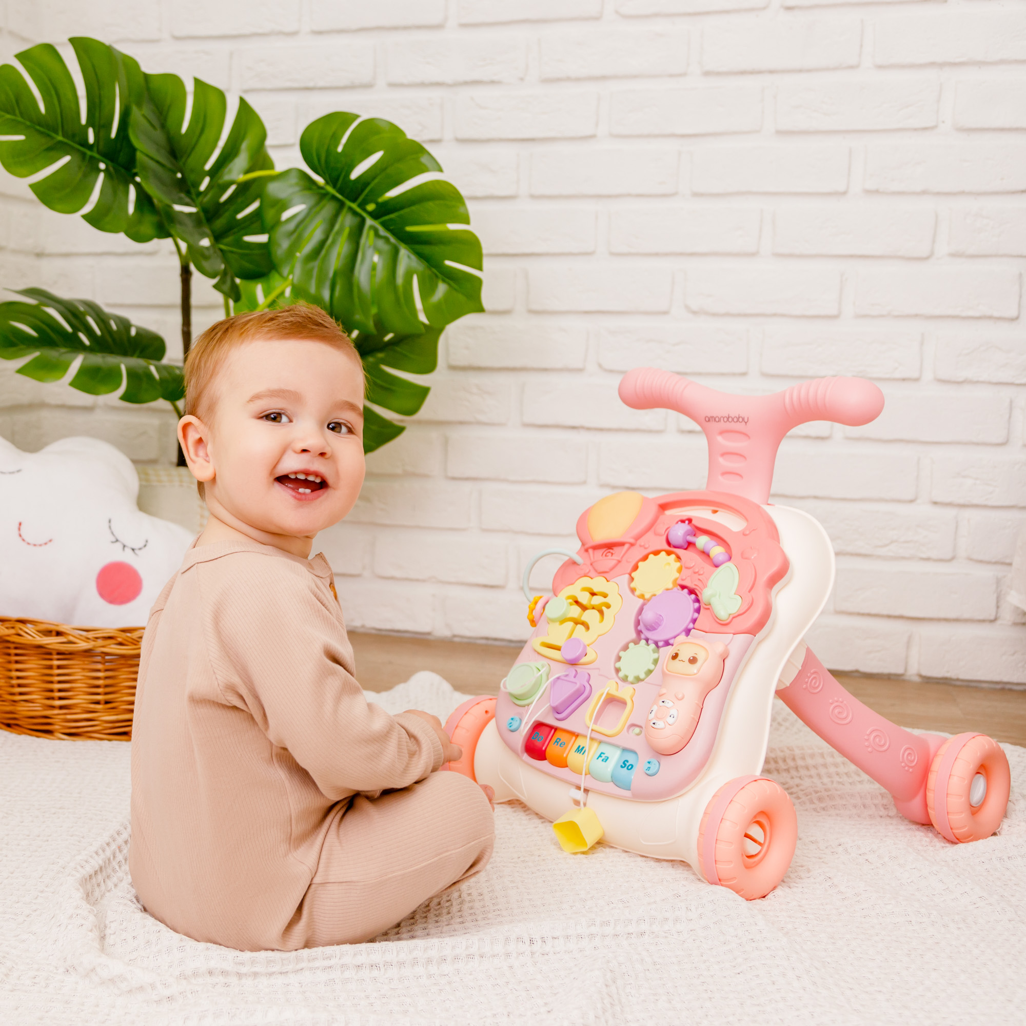 Каталка-ходунки AmaroBaby Study Walker 3в1 - фото 16