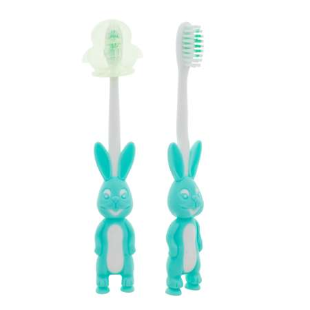 Зубные щетки детские Hi Dent Bunny мягкая с колпачком 7-10лет зеленая 2шт