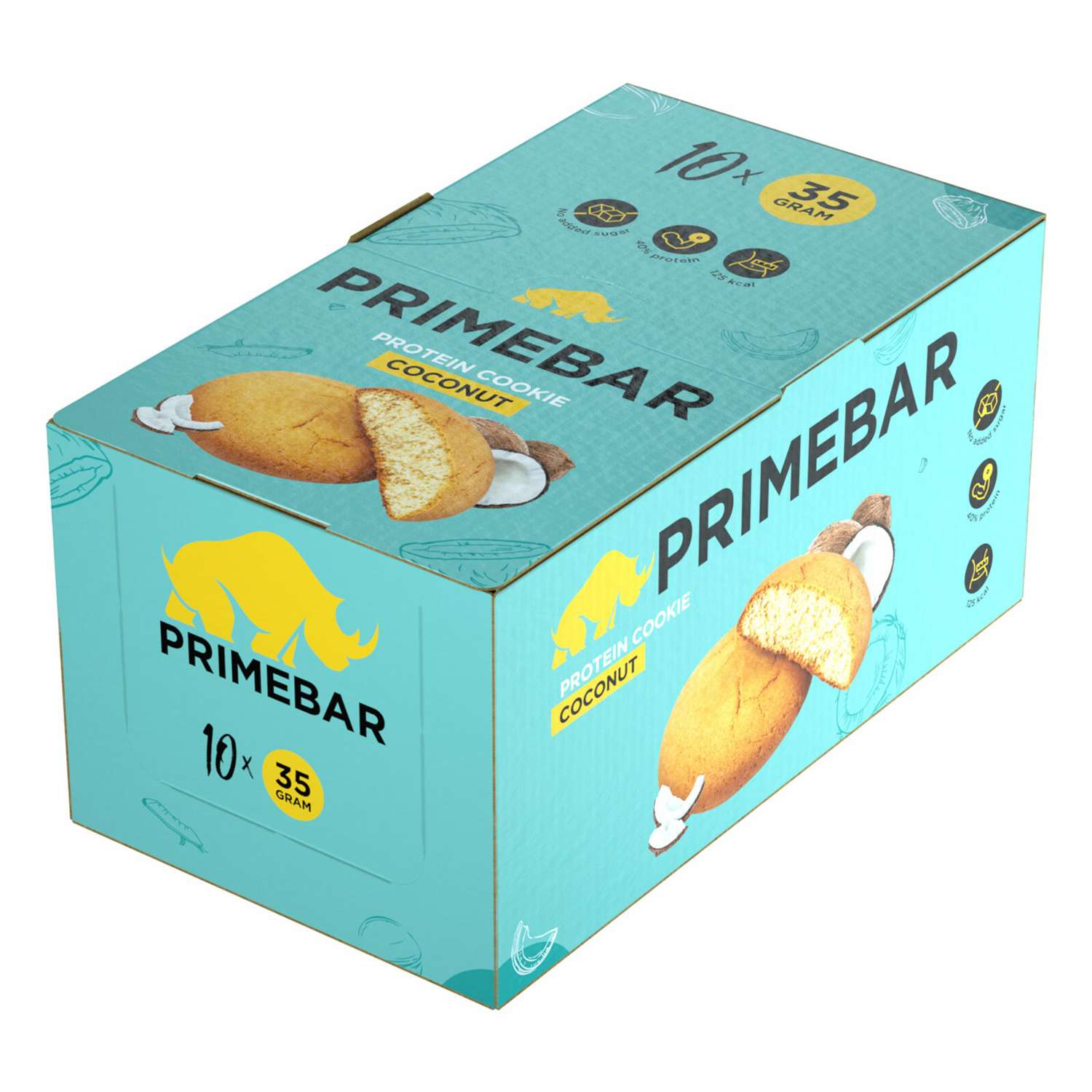 Печенье протеиновое Primebar кокос 35г*10шт - фото 1