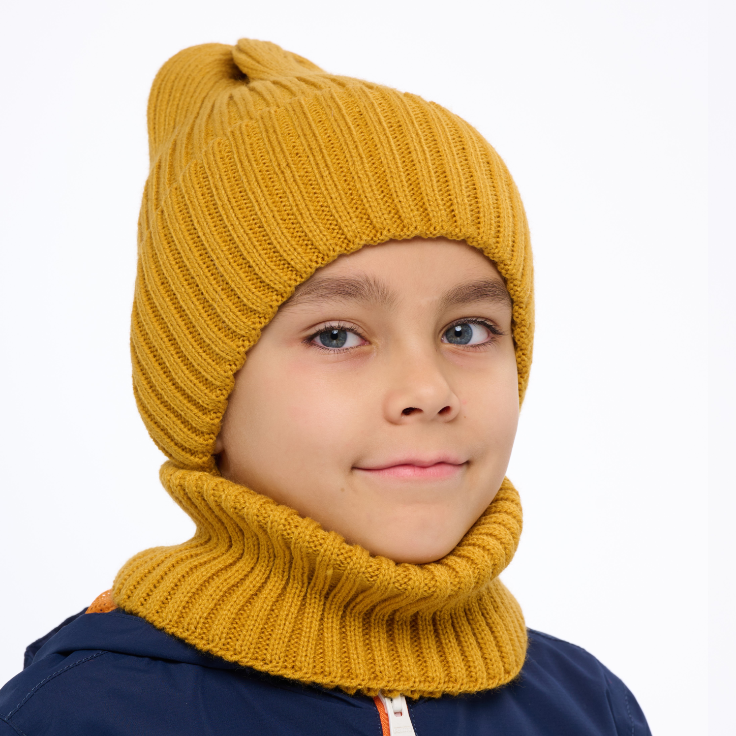 Шапка и снуд NYCkids NYC-H-35-pumpk-mustB - фото 6