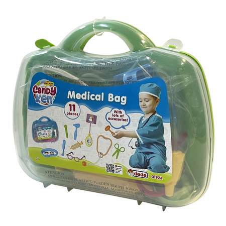 Набор медицинский DEDE Candy и Ken в чемоданчике зеленый
