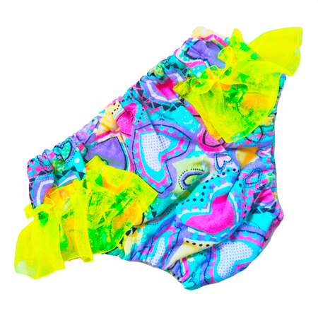 Трусики подгузники для плавания Капелька сердца с юбкой