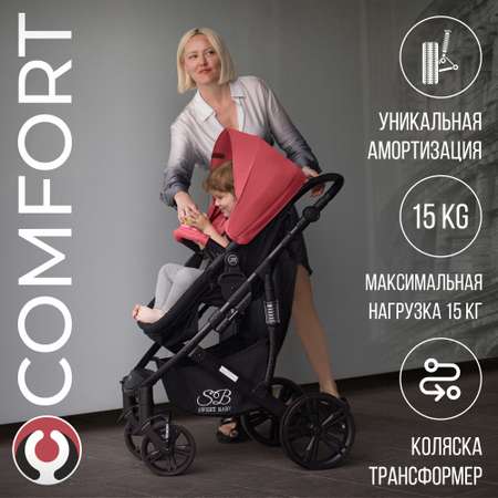 Коляска трансформер Sweet Baby Comfort black red